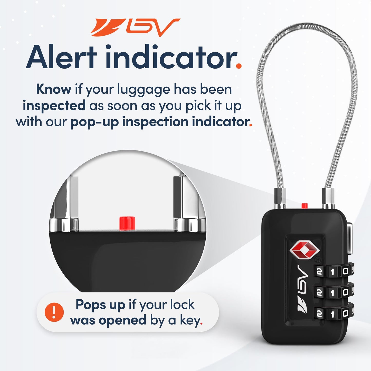 TSA Approved Luggage Locks 2 Pack – Resettable Combination Travel Lock for Suitcase, Gym Locker, Toolbox, Cabinet – Black