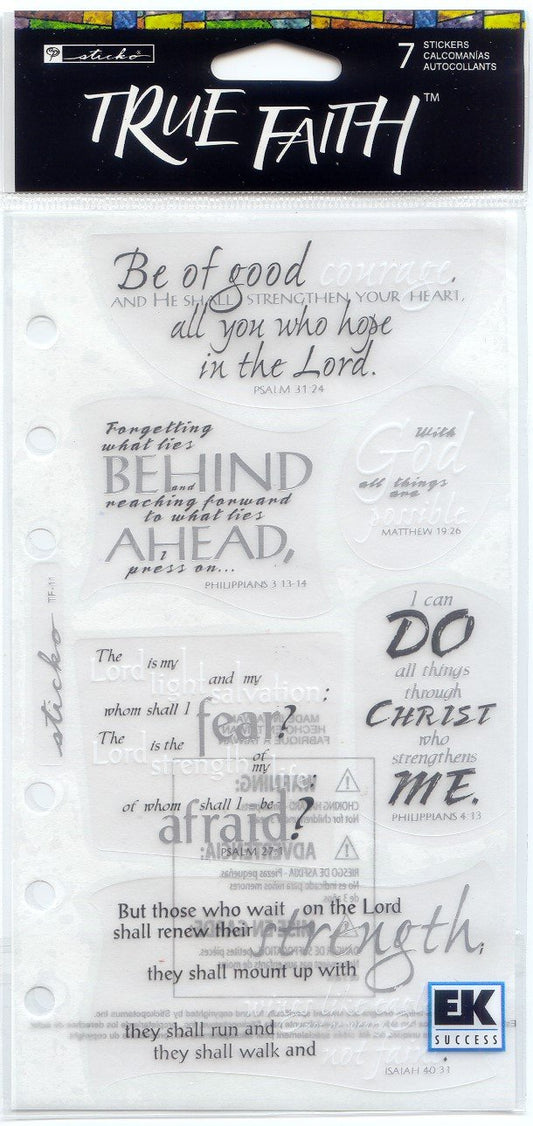True Faith Stickers - Courage Beauty & Personal Care EK Success