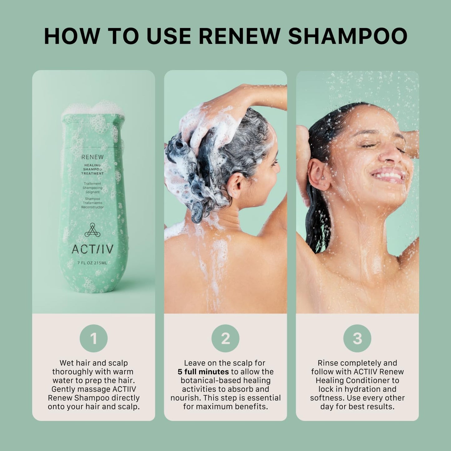 ACTIIV Renew Healing Shampoo Treatment | Improved Hair's Appearance, Promotes Scalp Health, Heals Damaged & Over-Processed Hair, Plant-Based