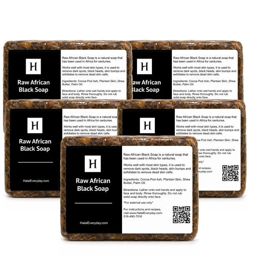 SAAQIN - Raw African Black Soap for All Skin Types, Black Soap Ideal for Acne, Wrinkles, Make-Up Removal, Hair & Body, Natural Glycerin Black African Beauty & Personal Care SAAQIN