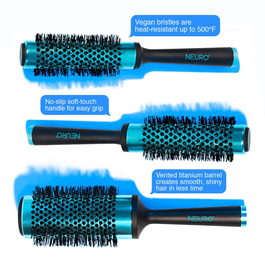 Neuro by Paul Mitchell Titanium Round Brush, For Blow-Drying All Hair Types, Large