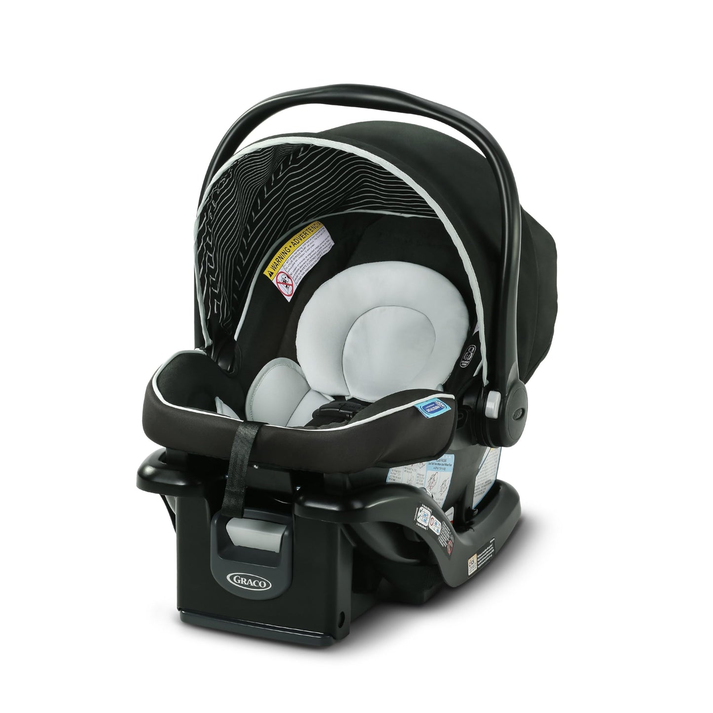 Graco SnugRide Lite LX Infant Car Seat, Rear-Facing, Lightweight, Adjustable Base, Easy Install, Studio