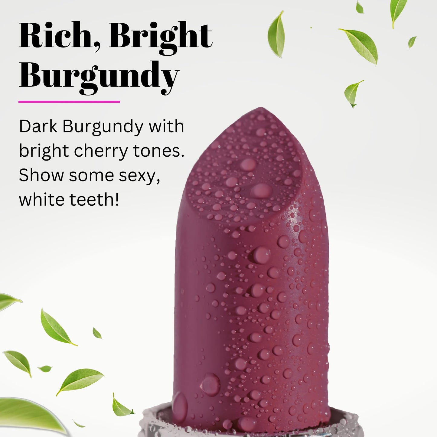 Fifth & Skin BOTANICAL Lipstick (CHERRY) | Vegan | Natural | Organic | Certified Cruelty Free | Paraben Free | Petroleum Free | Healthy | Moisturizing