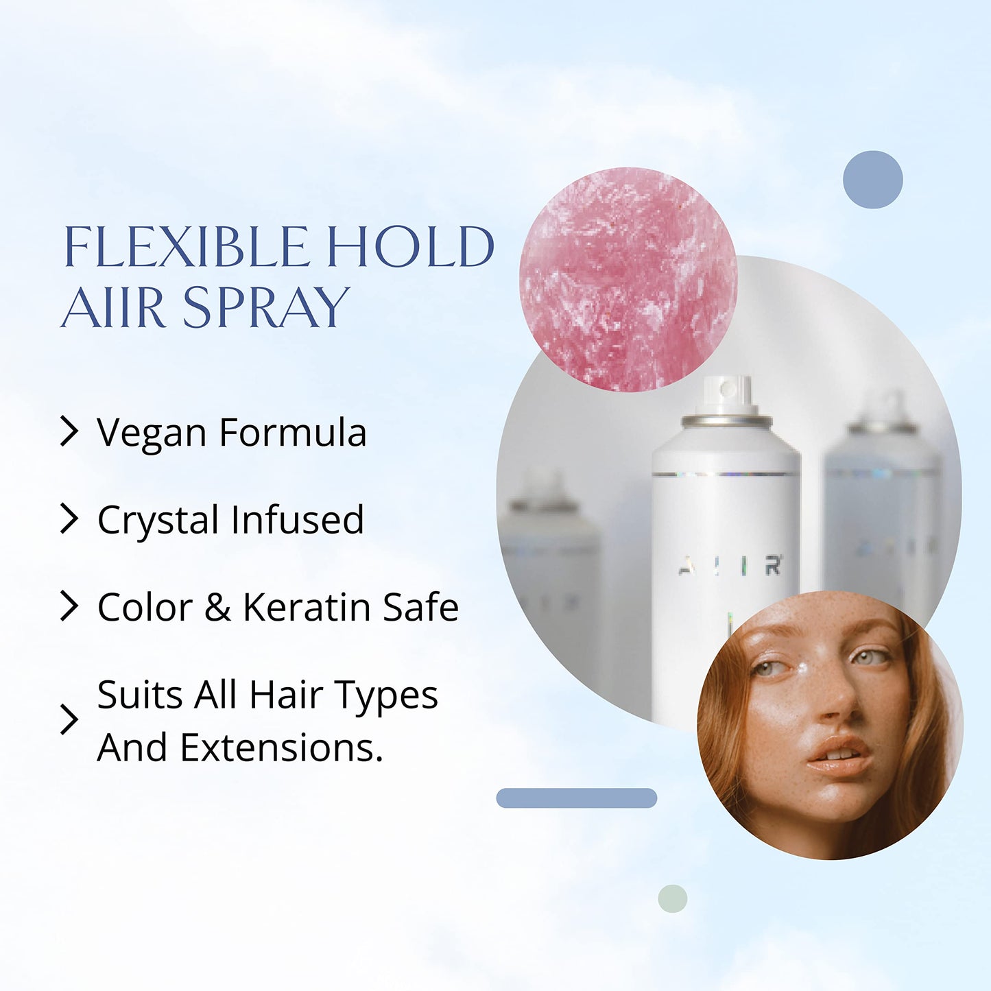 AIIR Flexible Hold Finishing Spray - Light Hold Hairspray with Soft & Touchable Finish, Enhances Style & Shine, Humidity Resistant for Fighting Frizz