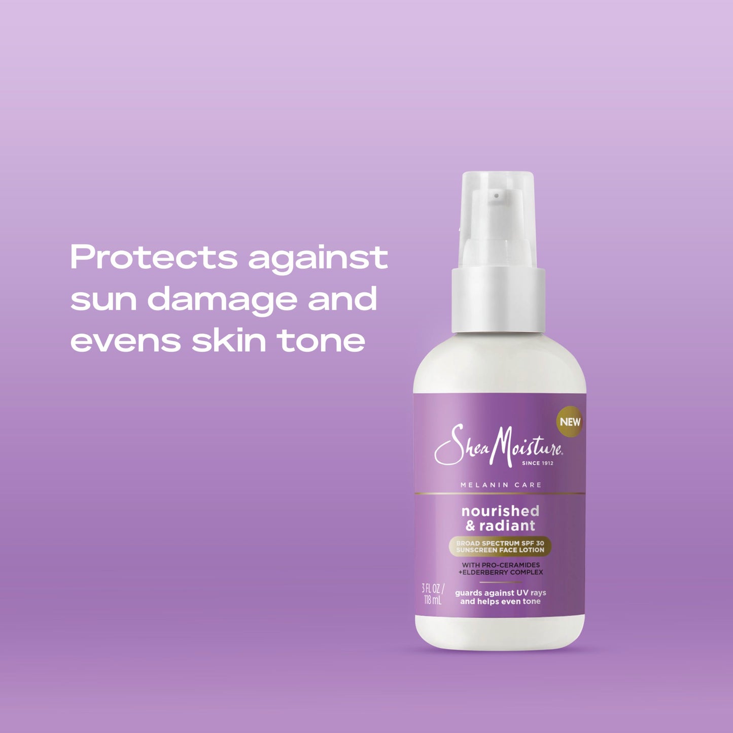 SheaMoisture Melanin Care Broad Spectrum SPF 30 Sunscreen Face Lotion Nourished & Radiant for Protection Against UV Rays & Even Tone