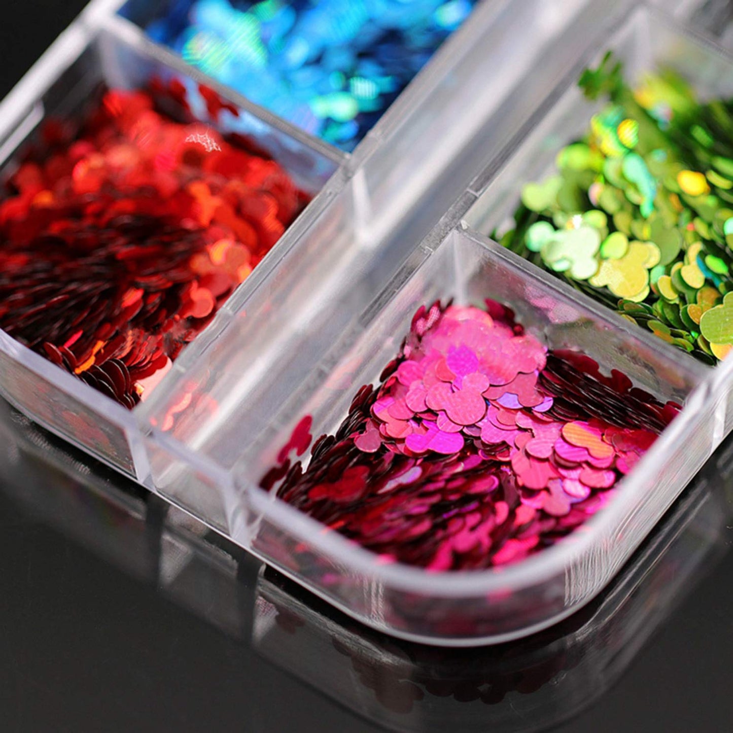 12 Color Nail Glitter Sequins 3D Shiny Flakes - Gold Glitters, Sparkle Decor DIY Craft