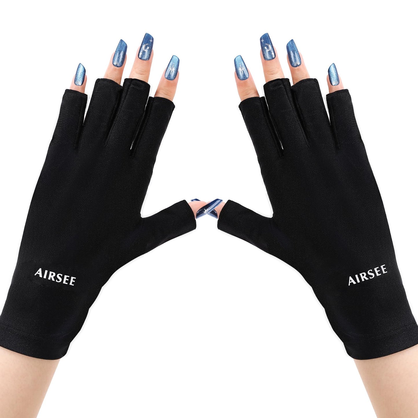 AIRSEE UV Gloves for Nail Lamp,Professional UPF50+ UV Protection Gloves for Manicures Nail Art,Fingerless Gloves That Shield Skin from The Sun Beauty and Personal Care AIRSEE Default Title
