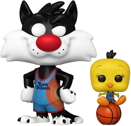 Funko POP Movies: Space Jam, A New Legacy - Slyvester and Tweety, Multicolor, 3.75 inches (56228)