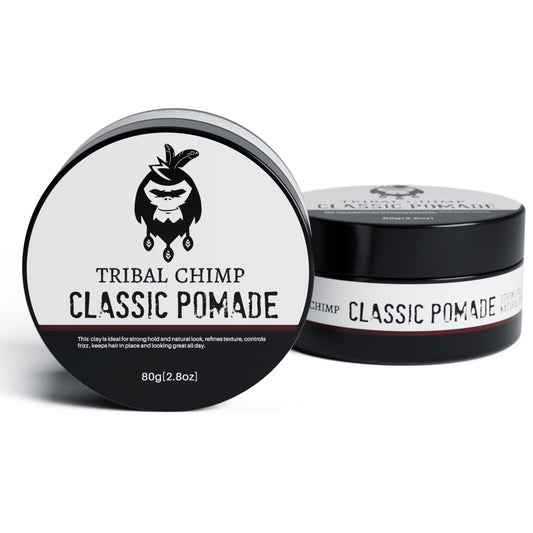 Tribal Chimp Pomade for Men and Women- Strong Hold, Water-Based, Premium Hair Pomade, High Shine, Matte Finish, Frizz Control, Lightweight
