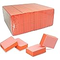 MARYTON Nail Buffer Mini Block Files, 80/100 Grit for Acrylic Nails, 130 Count (Orange)