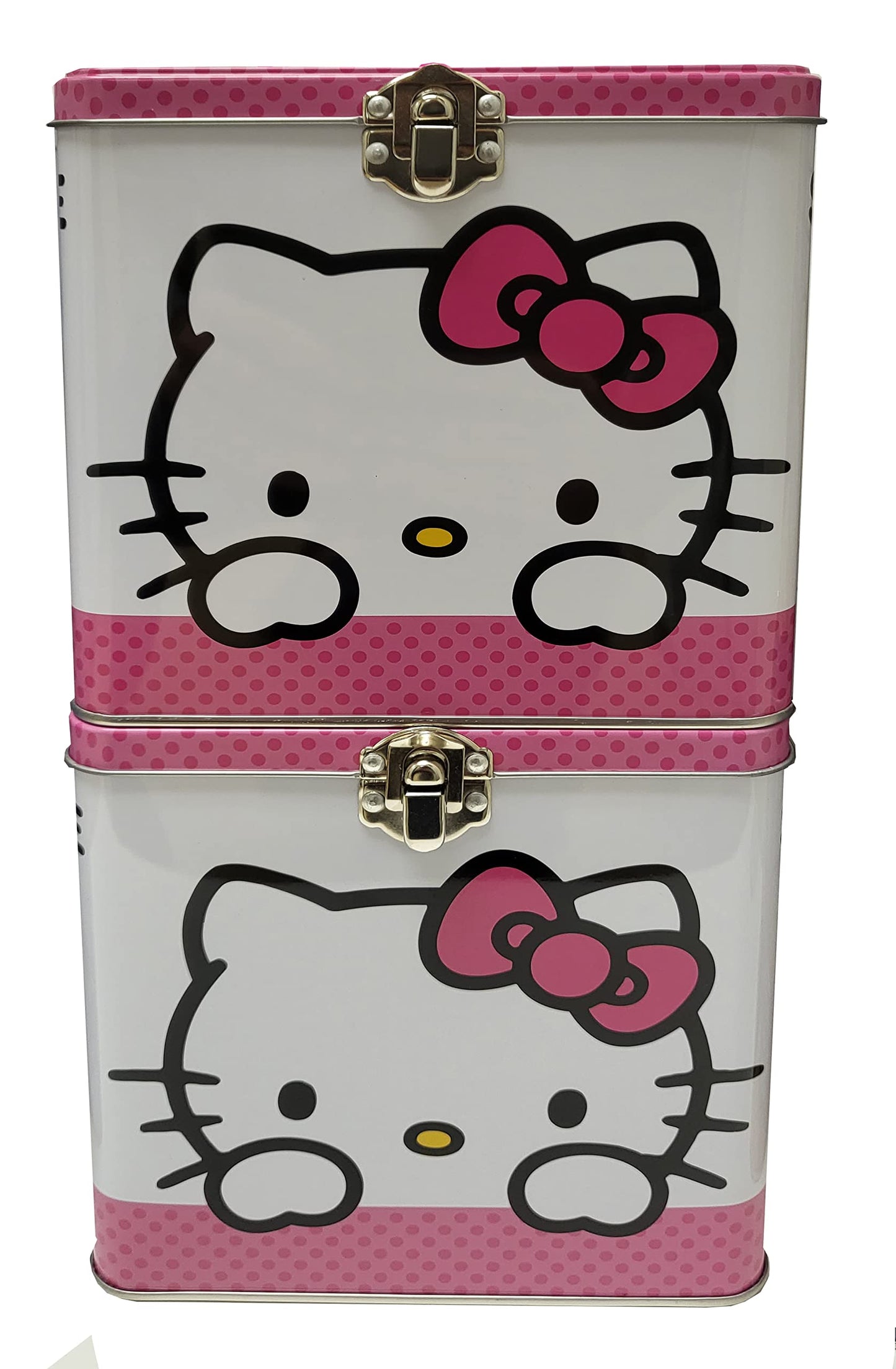 The Tin Box Company XL Storage Tin with Handle, Hello Kitty