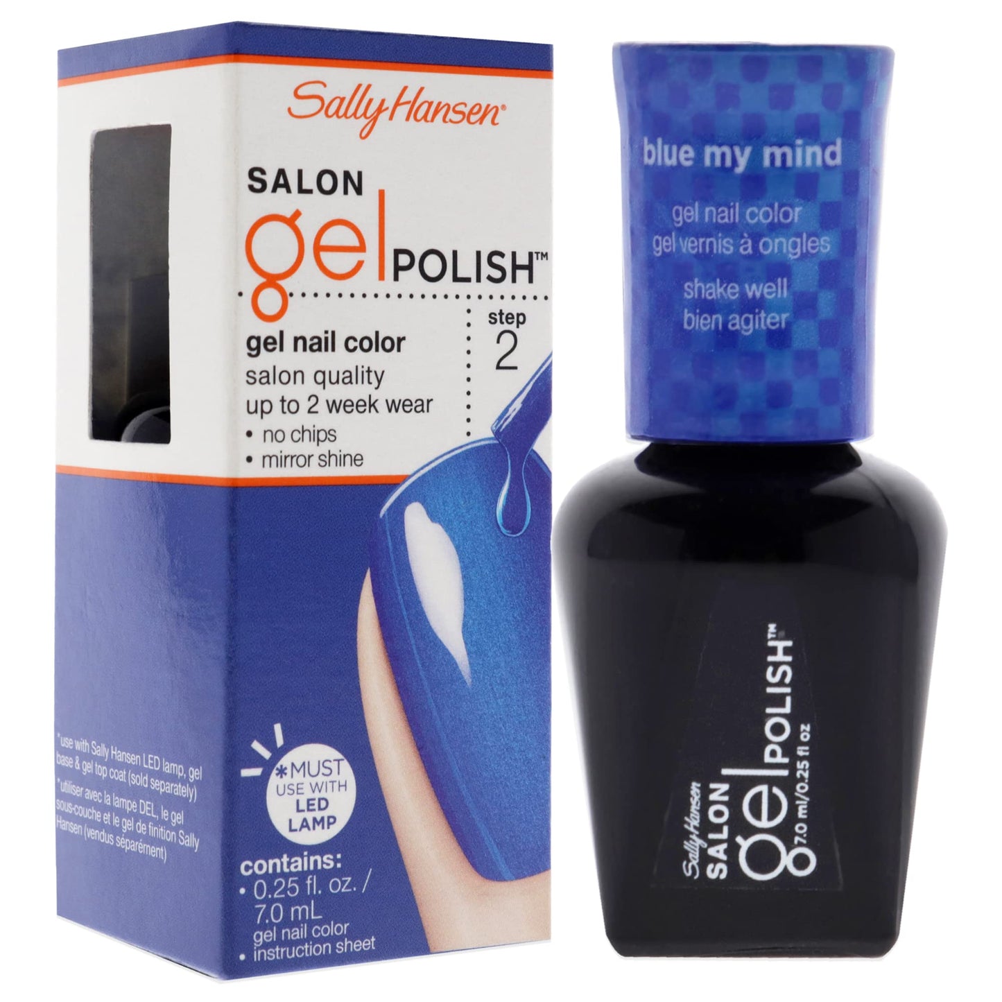 Sally Hansen Salon Pro Gel Nail Polish Lacquer, Blue My Mind, 0.24 Fl. Oz. Beauty & Personal Care Sally Hansen