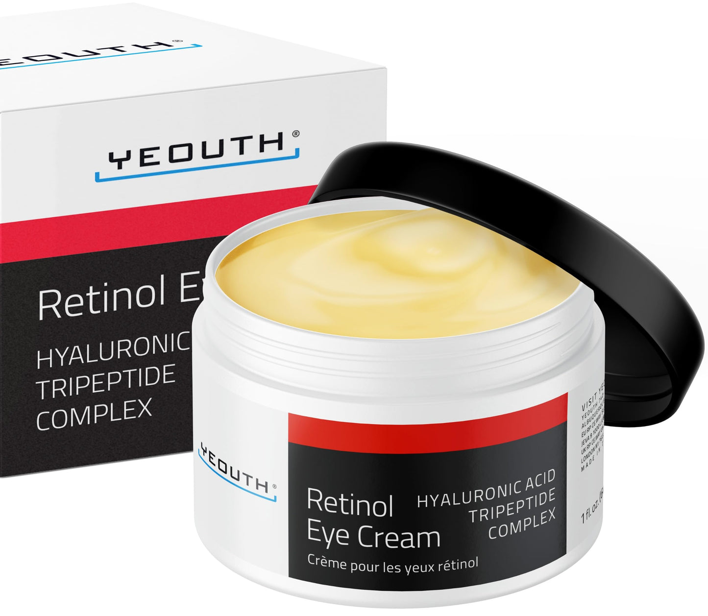 YEOUTH Retinol Eye Cream Anti Aging, Firming Under Eye Cream for Puffiness and Bags Under Eyes for Wrinkles and Dark Circles with Hyaluronic Acid