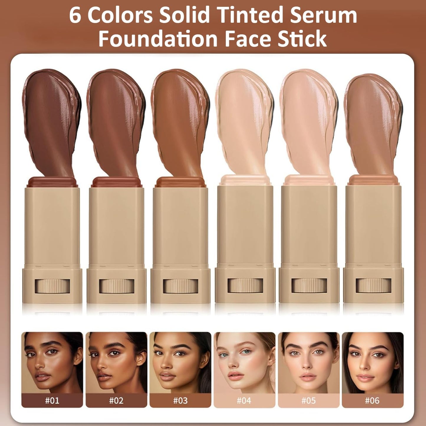Beauty Balm Serum Boosted Skin Tint, Foundation Stick, Tinted Moisturizer for Face, Full Coverage Foundation, Concealer Stick for Foundation Makeup Beauty and Personal Care Lulesi