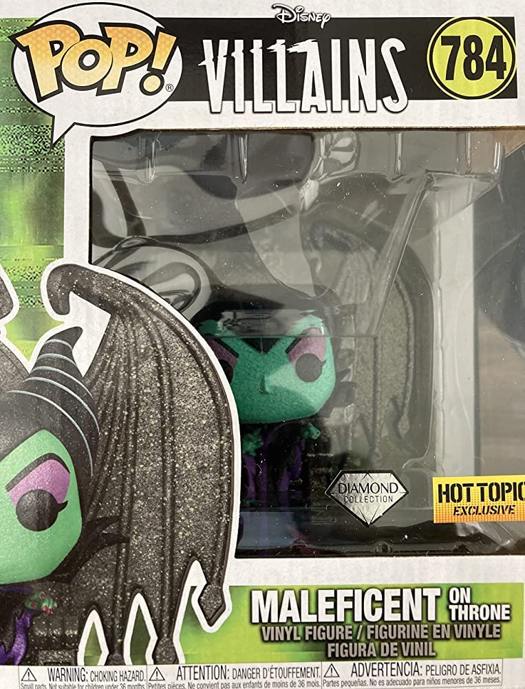 Funko POP Villians Maleficent ON Throne Diamond Glitter HOT Topic Exclusive
