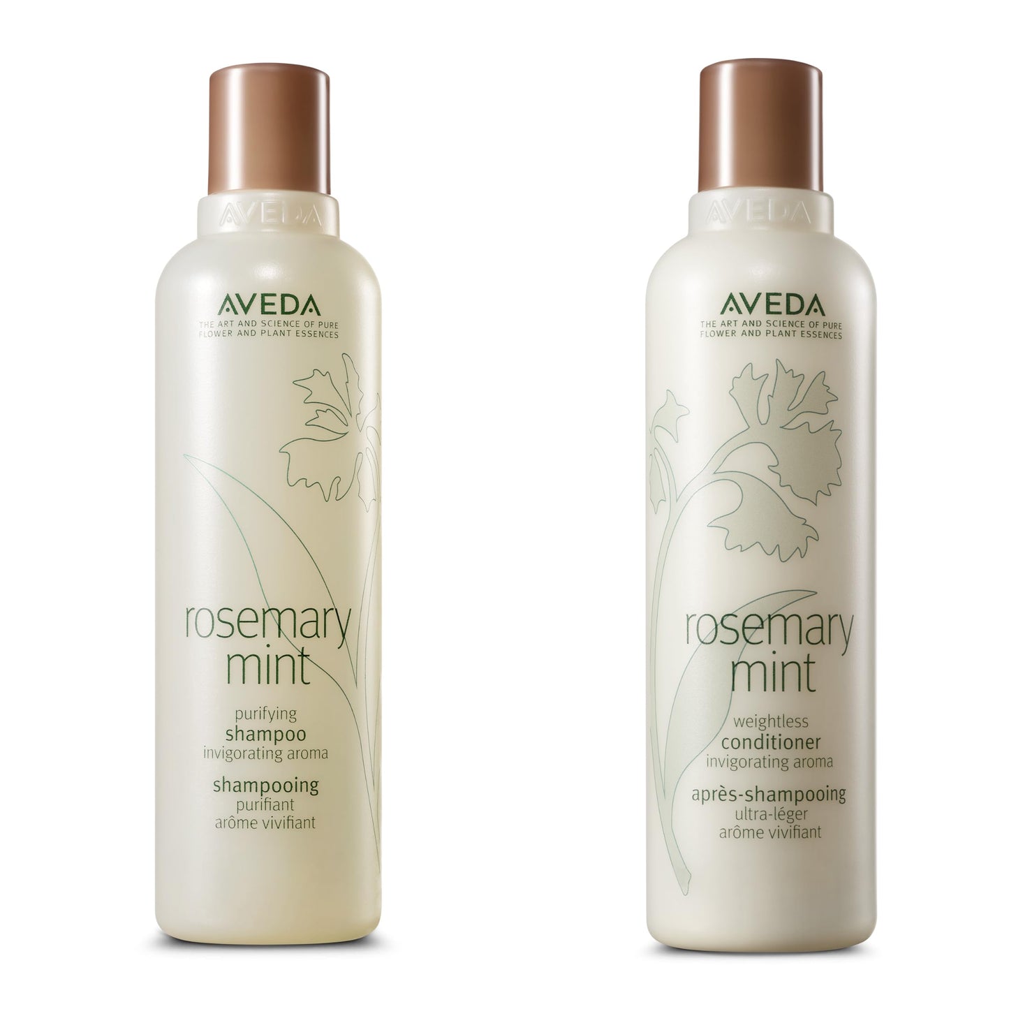 Aveda Rosemary Mint Purifying Shampoo & Conditioner Gift Set | Clarifying Shampoo | Lightweight Conditioner | Normal to Oily Hair | Fine to Medium
