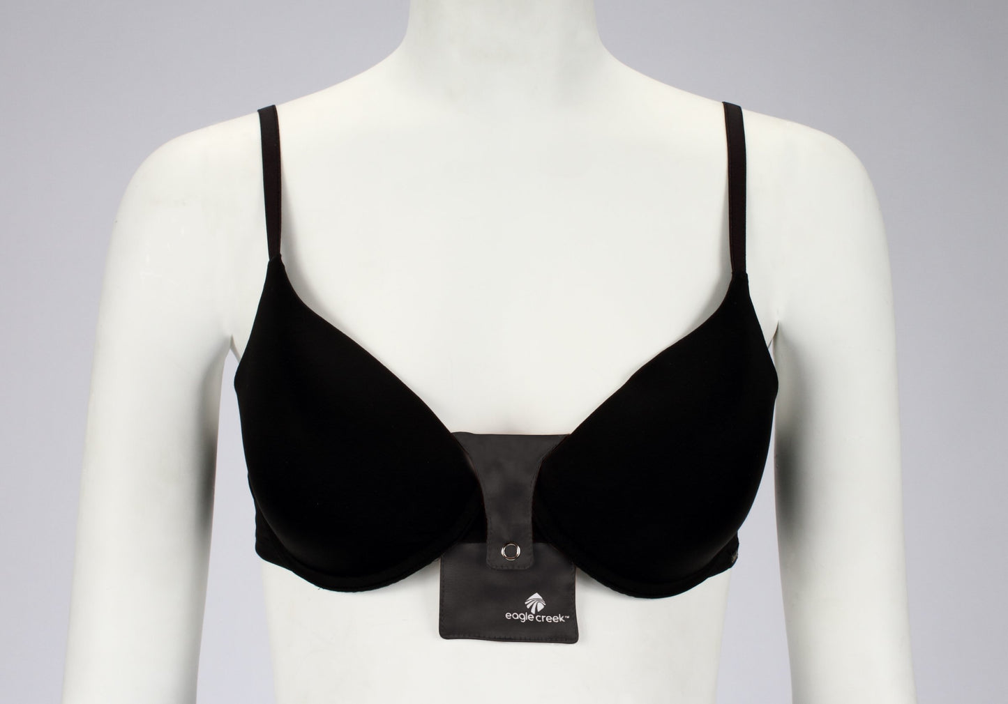 eagle creek Silk Undercover Bra Stash Travel Wallet to Keep Money and Credit Cards Secure - Breathable Silk with Moisture Resistant Lining, Black