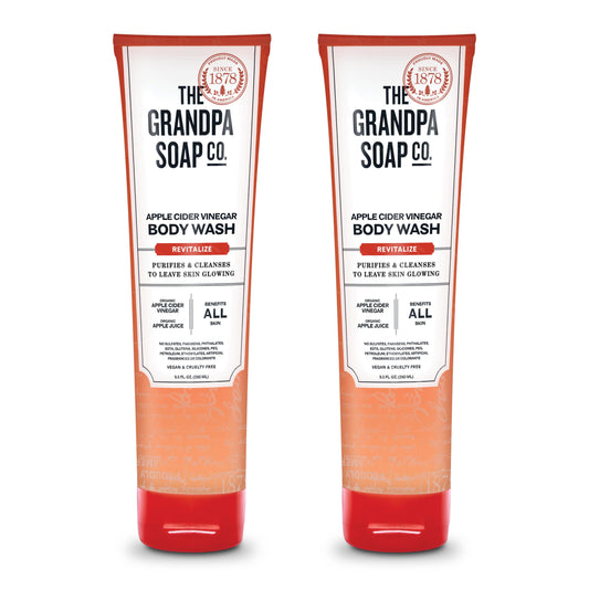 The Grandpa Soap Company Apple Cider Vinegar Body Wash - Purifies and Cleanses to Leave Skin Glowing, With Appl Cider Vinegar and Apple Juice, Helps Beauty & Personal Care The Grandpa Soap Company