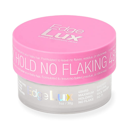 Lux Collection Edge Control Gel for 4C Hair - 48 Hour Maximum Hold Edge Control, Edge Lux with Castor Oil, Keratin & Biotin, Non-Flaking Styling Gel