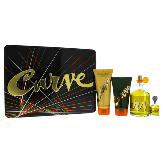 Liz Claiborne Curve 4 Pc. Gift Set (Cologne Spray + Mini + After Shave + Hair & Body Wash) for Men, 4.2 Fl Ounce Beauty & Personal Care Liz Claiborne