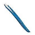TRIM Azure Collection Slant Tip Tweezer - Precision-Ground Tips Grasp Even The Finest Hairs - Angled to Align with The Brow's Natural Arch
