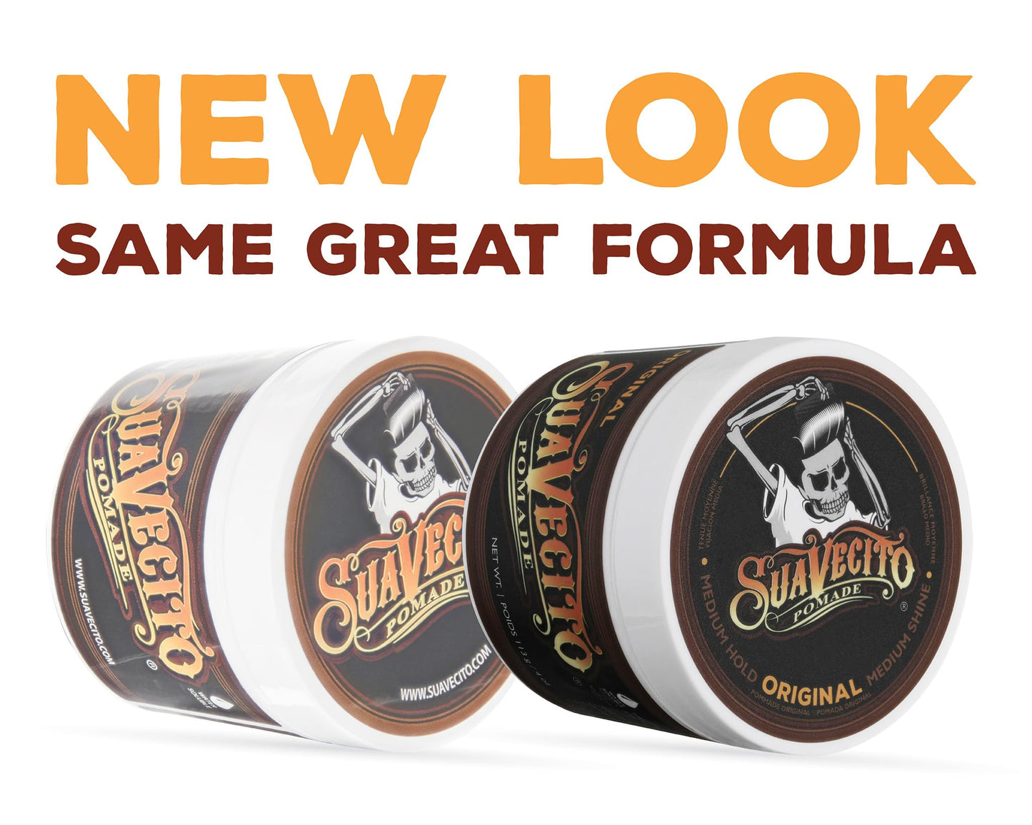 Suavecito Pomade Original Hold 4 oz, 3 Pack - Medium Hold Hair Pomade For Men - Medium Shine Water Based Wax Like Flake Free Hair Gel - Easy To Wash