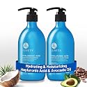 Luseta Deep Hydrating Hyaluronic Acid Shampoo and Conditioner Set for Dry Damaged Hair - Sulfate Free Moisturizing Hair Care with Shea Butter