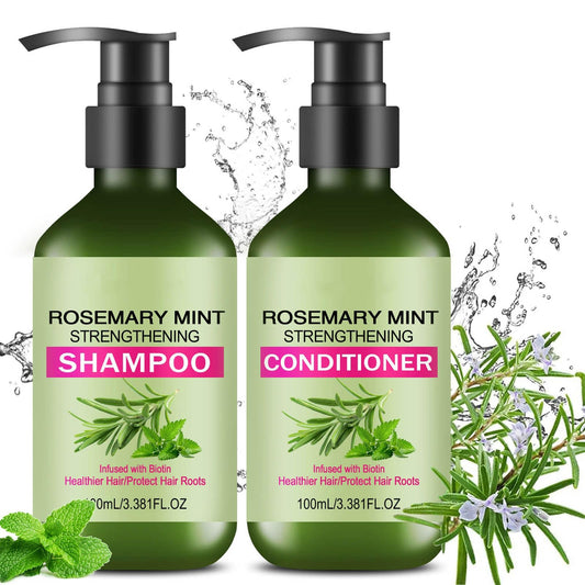 Rosemary Hair Care Shampoo & Conditioner Set, Hair Care Set for All Hair Types, Gentle Cleansing,Moisture Repair,Frizz Control,Shine Boost,Volume