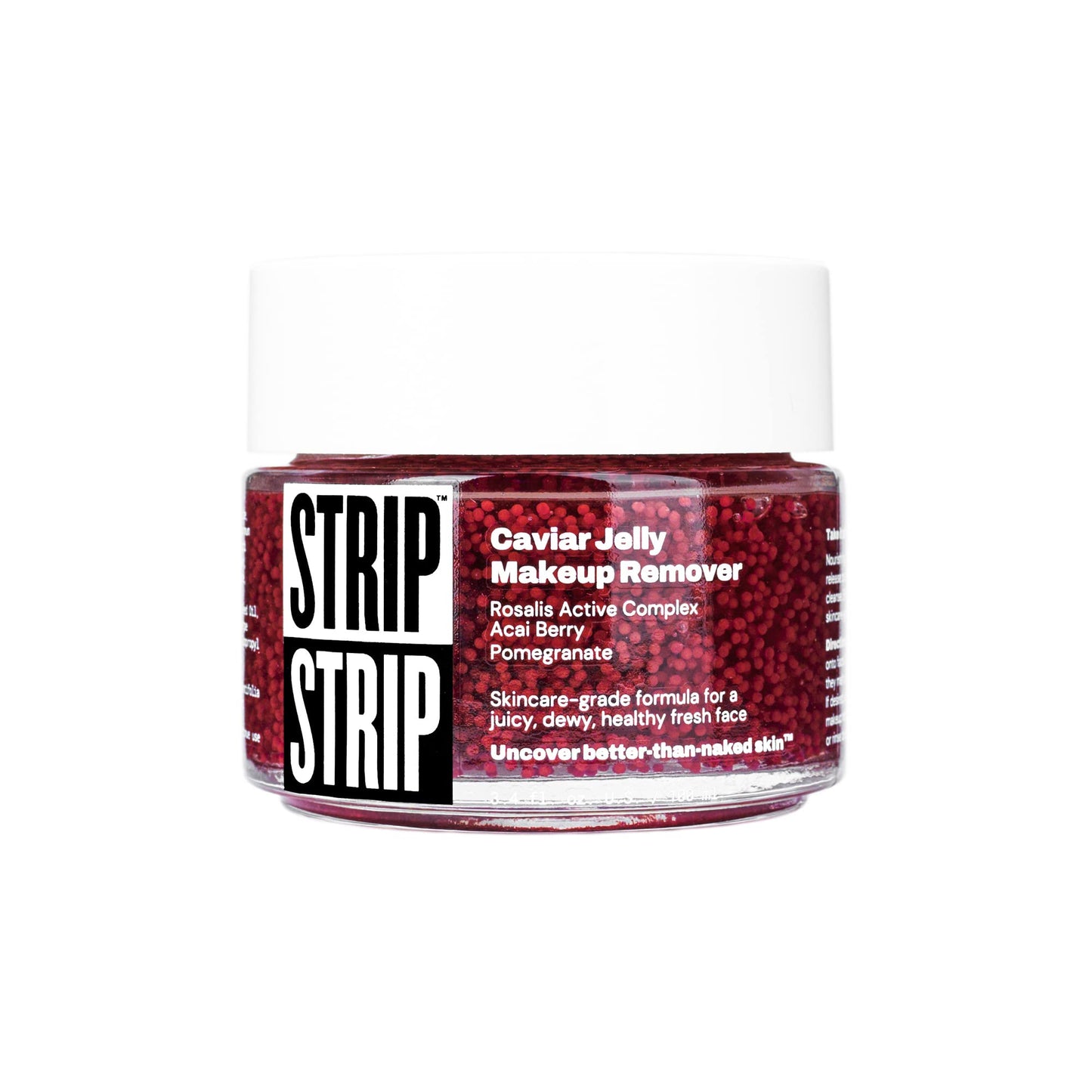 STRIP MAKEUP - Caviar Jelly Makeup Remover - Nourishing cleanser with skincare Prebiotic-enriched Rosaliss Active Complex, Acai berry extract