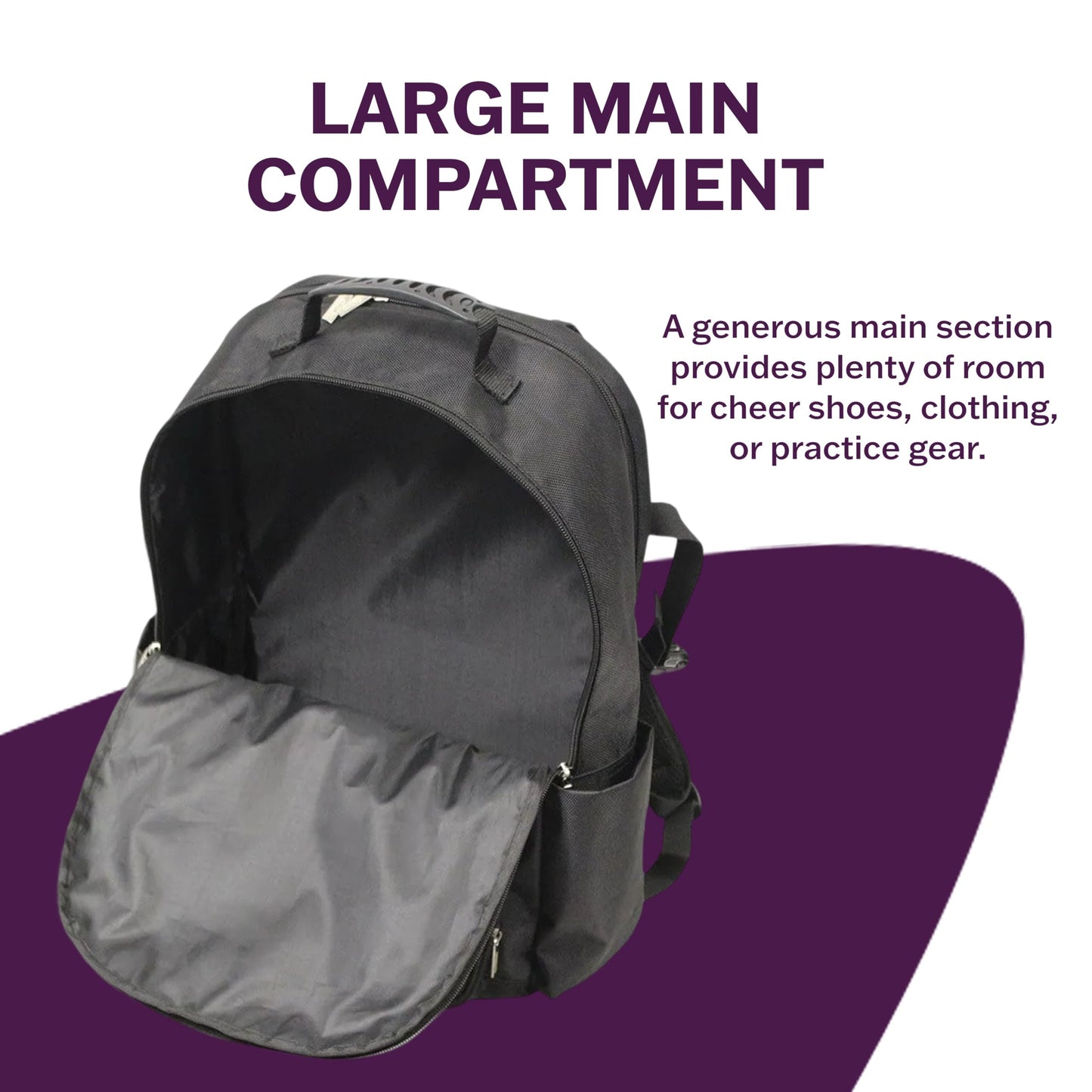 Dream Duffel Classic Backpack for Women & Children, Small Travel Bag, Water-Resistant, Padded Back & Shoulder Straps, Size 17.5”x14”, Blue Sparkle
