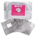 MIILYE Nail Polish Remover Foil Wraps for Acrylic/Dip Powder/UV/Gel/Polish Varnish Soak-off Removal, with Pre-attached Lint Free Pad (100x Gel Nail