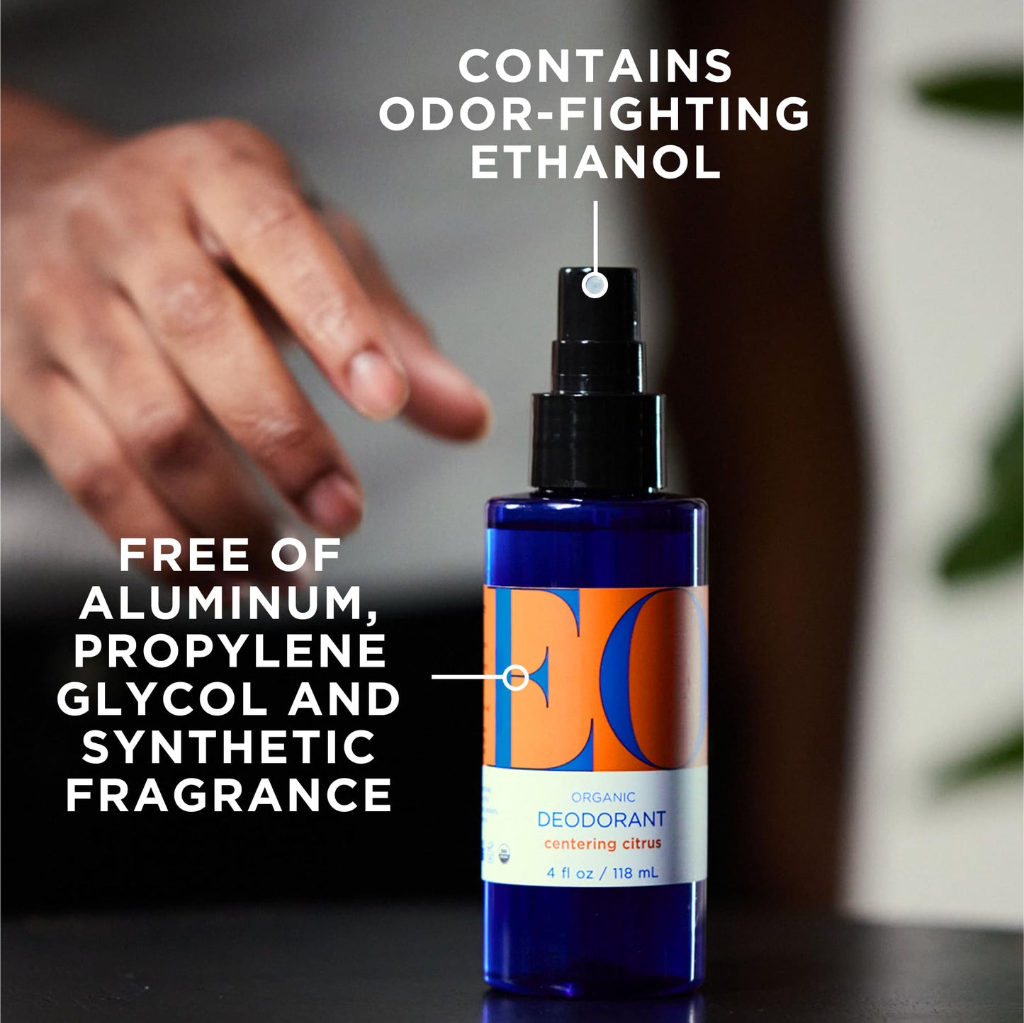 EO Organic Deodorant Spray, 4 Ounce (Pack of 3), Citrus, made with Essential Oils for Men and Women Beauty and Personal Care EO