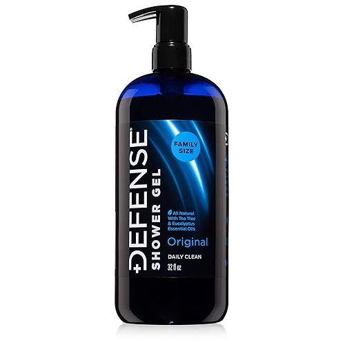 Defense Soap Tea Tree Body Wash | All Natural Organic Shower Soap for Athletes | Odor Control & Skin Fungal Protection for Sports, Post Workout