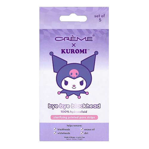 The Crème Shop Kuromi Bye Bye Blackhead Printed Pore Strips | Nose Pore & Blackhead Strips | Pore Cleaner Blackhead Remover for Face | Blackhead