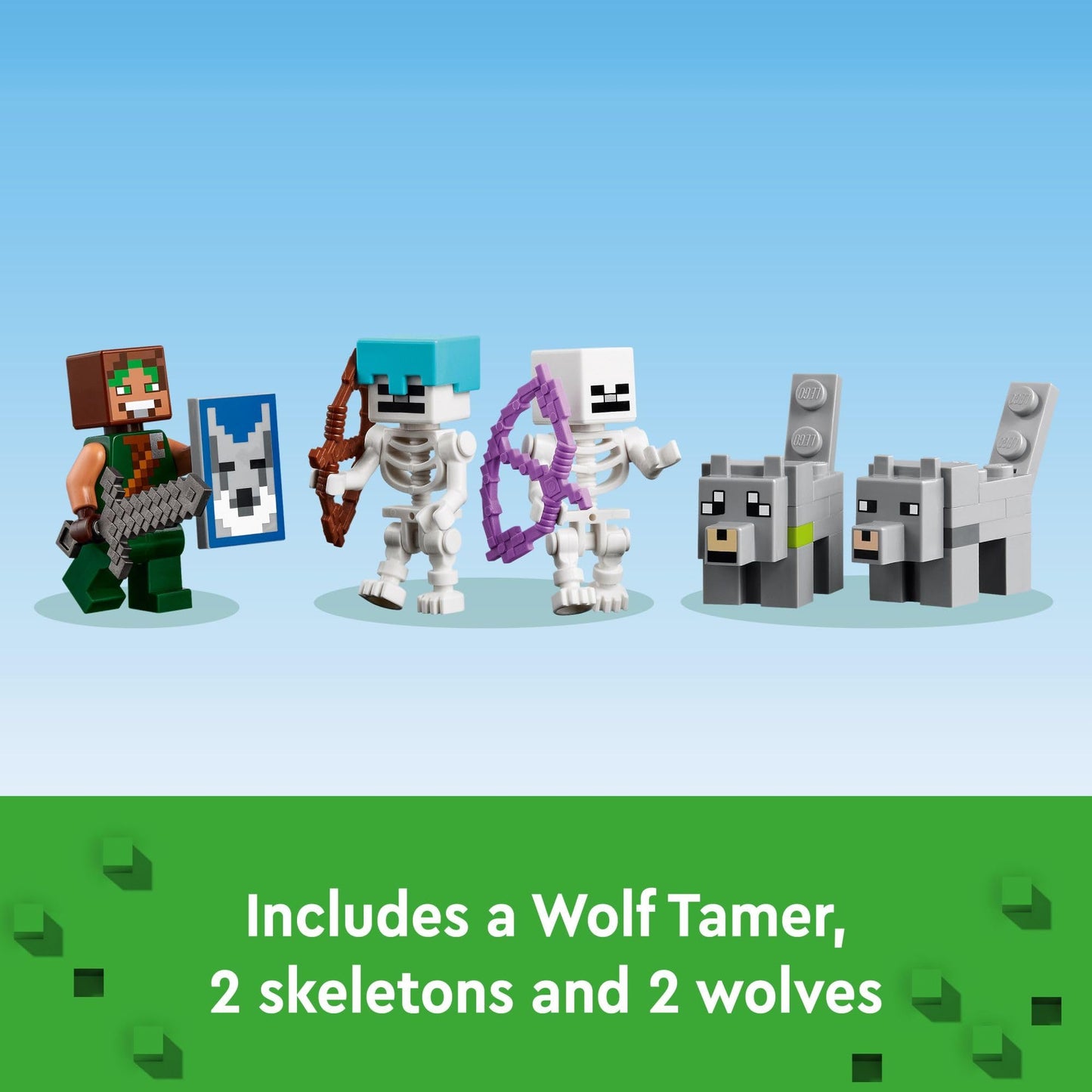 LEGO Minecraft The Wolf Stronghold Fortress 21261, Castle Playset with Minifigures, Action-Packed Building Toy Gift for Kids Ages 8+