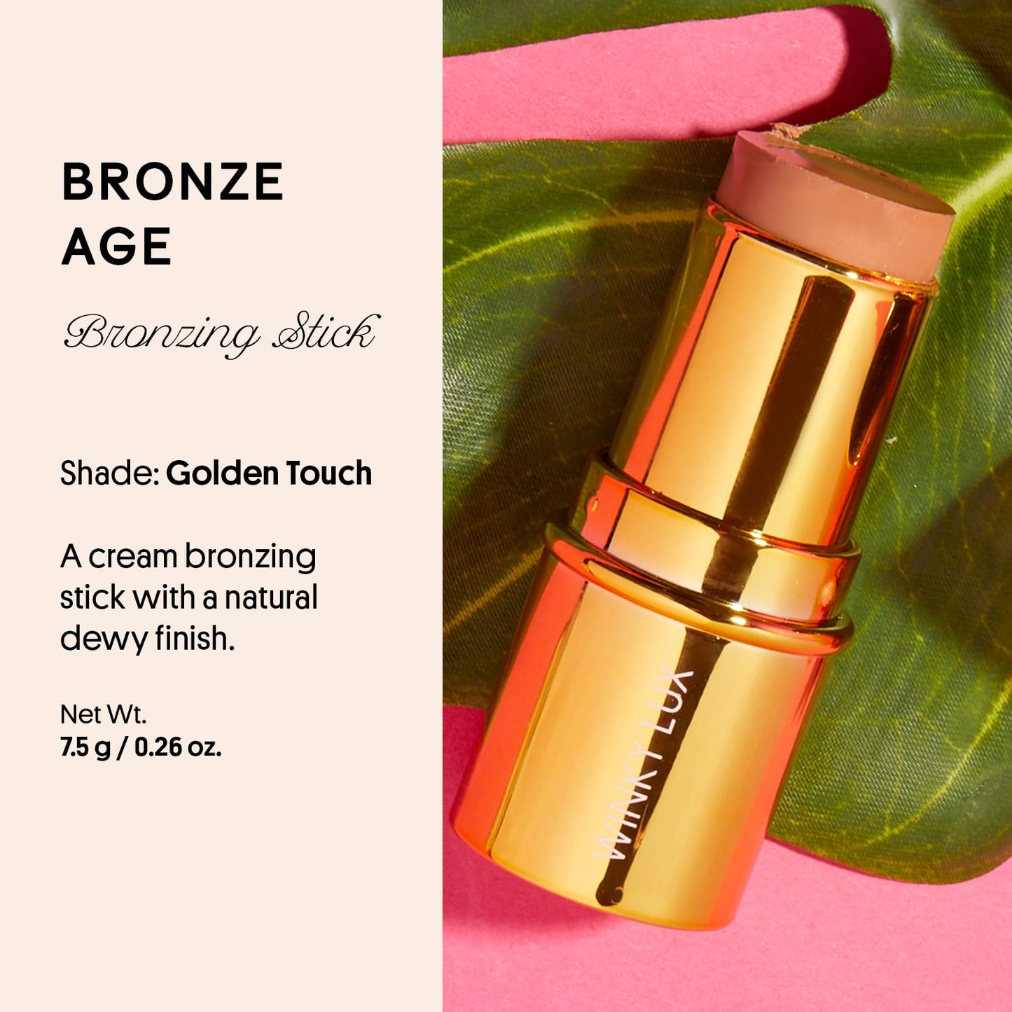Winky Lux Bronze Age Bronzer Stick - Cream Bronzer & Contour with Hydrating, Blendable, Buildable Coverage for Flawless, Smooth Skin, Infused