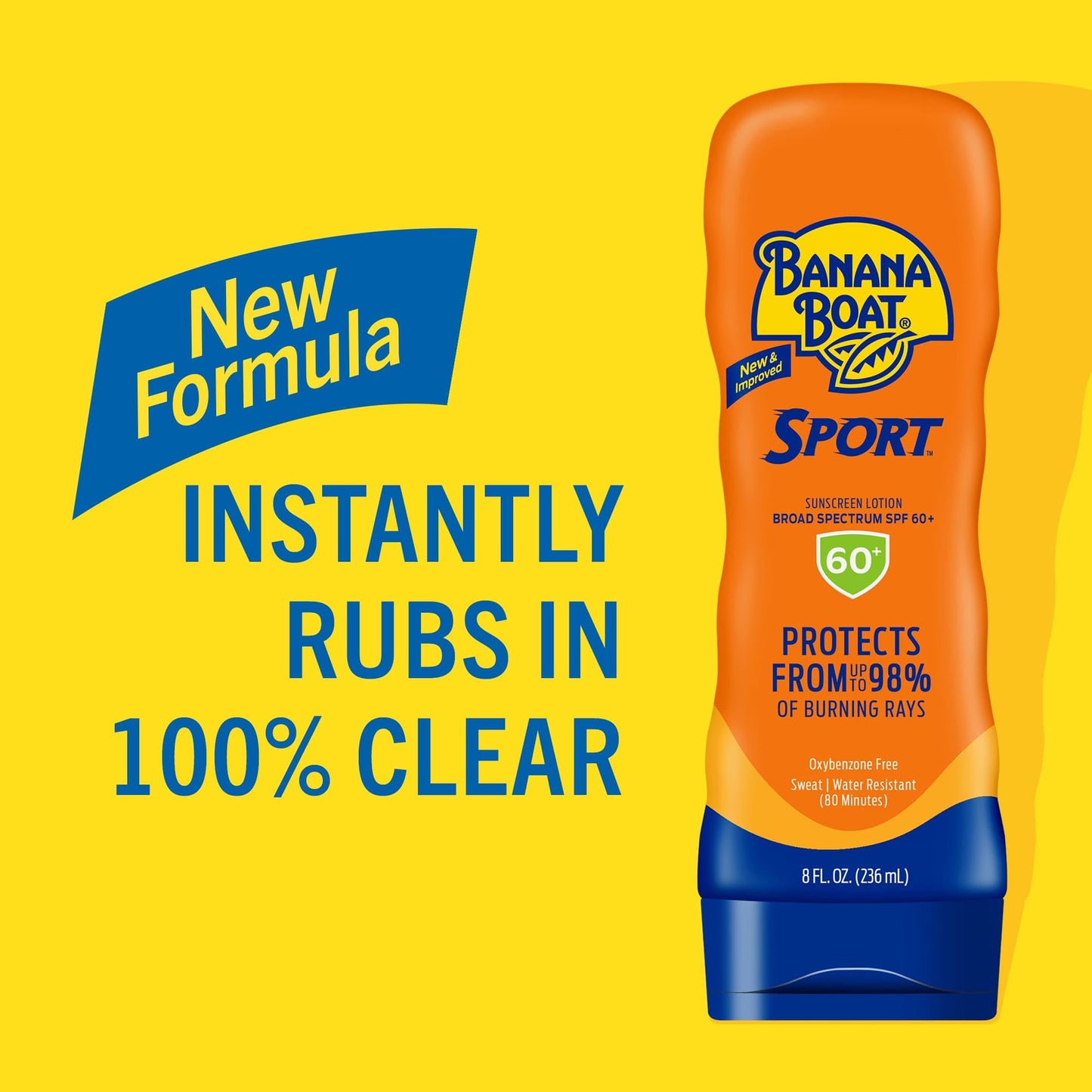 Banana Boat Sport Ultra SPF 60 Sunscreen Lotion, 8Fl Oz | Sport Sunscreen SPF 60 Lotion, Sunblock, Skin Sun Protection, Water Resistant Sun Care, 8Fl