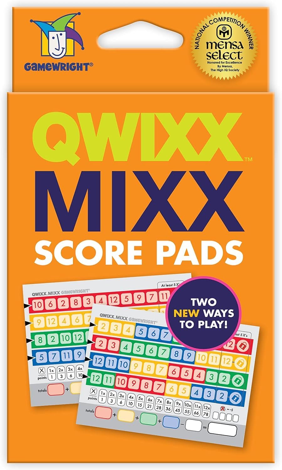 Gamewright Qwixx Mixx - Genuine Enhanced Game Play Add-On Replacement Scorecards for Qwixx - A Fast Family Dice Game, 8 + years