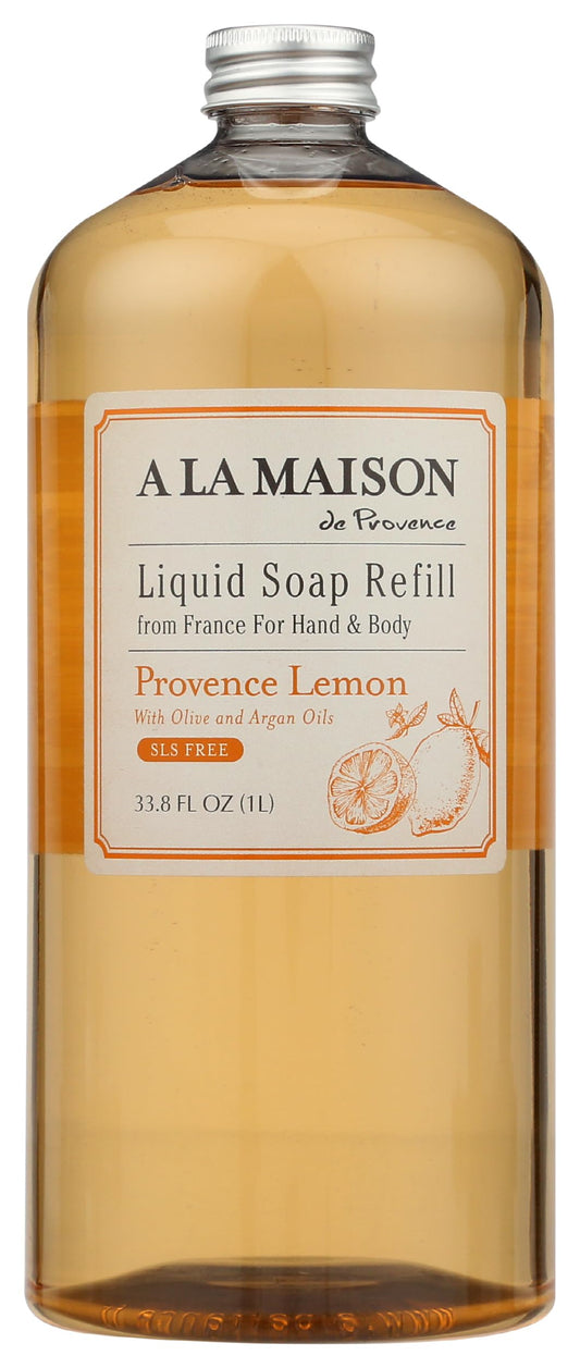 A LA MAISON Provence Lemon Liquid Hand Soap 33.8 Fl Oz Refill Bottle - Natural Hand Wash Made with Essential Oils - Biodegradable, Plant-Based, Vegan Beauty & Personal Care A LA MAISON