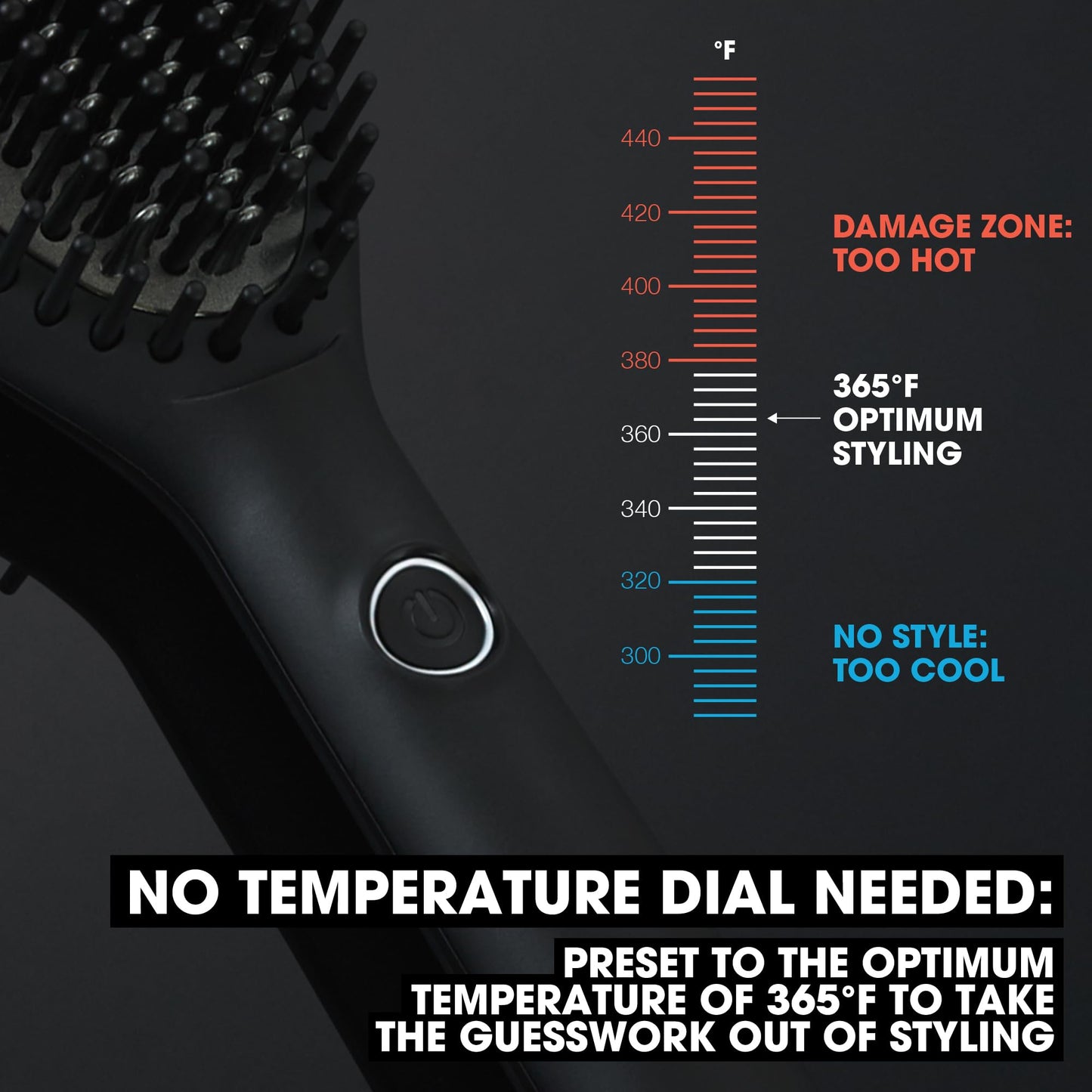 ghd Glide Smoothing Hot Air Brush - Professional 1.25” Ceramic Brush with Ionizer for Frizz-Free Styling on Dry Hair - 365ºF Safe Heat Technology