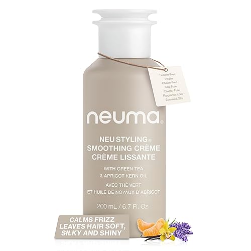 Neuma Neu Styling Smoothing Crème 6.7 Fl. Oz. Anti-Frizz Styling Cream with Lavender, Mandarin & Vanilla Scent, Hair Smoothing Cream