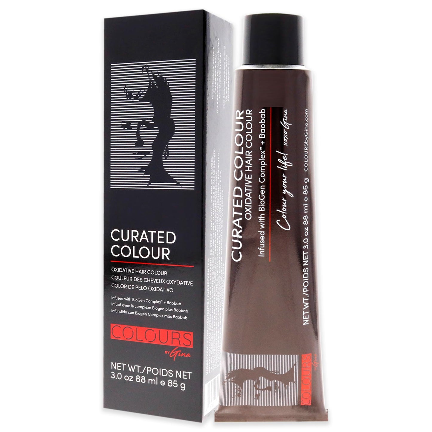 Colours By Gina Curated Colour - 5.35-5GM Light Golden Mahogany by Colours By Gina for Unisex - 3 oz Hair Color