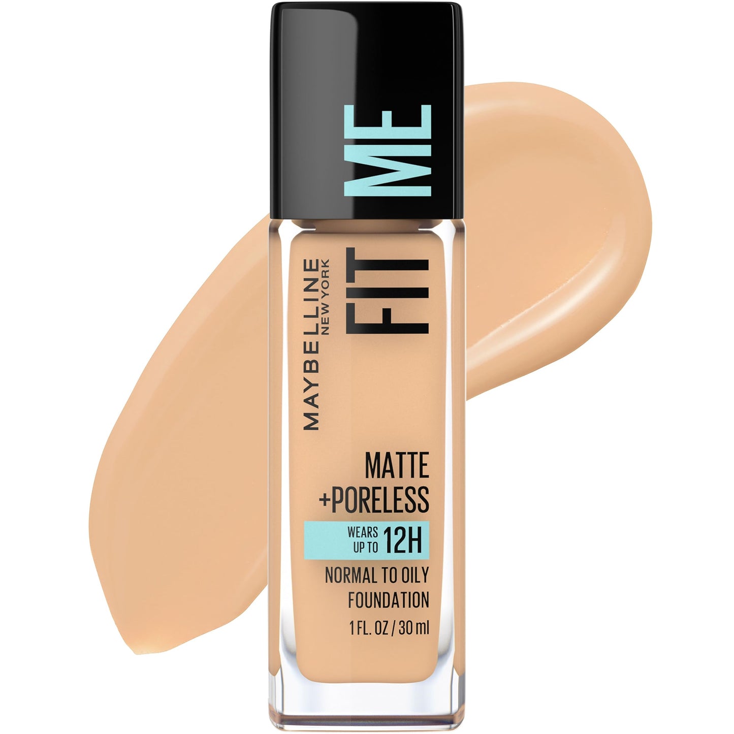 Maybelline Fit Me Matte + Poreless Liquid Oil-Free Foundation Makeup, Natural Beige, 1 Count (Packaging May Vary) Beauty and Personal Care MAYBELLINE