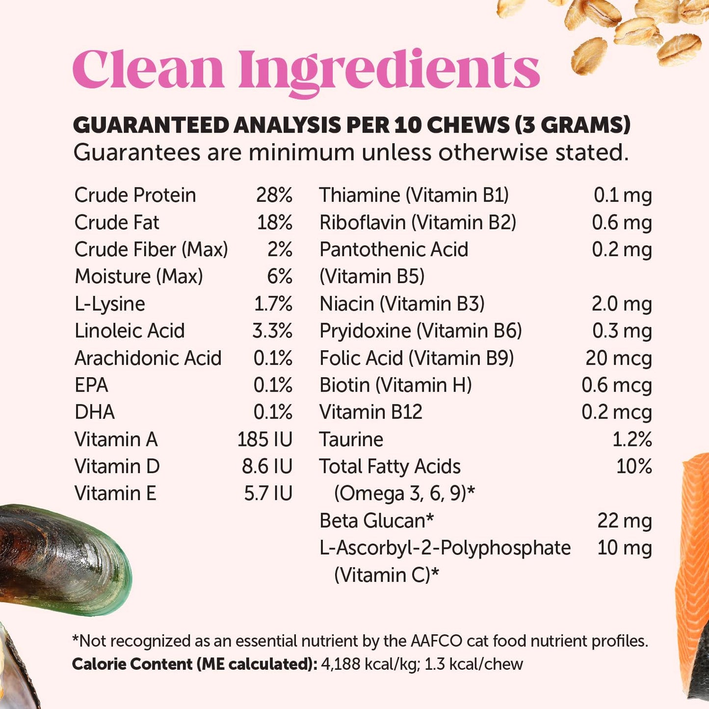 Cat Multivitamin Chews – Crunchy & Creamy Treats for Immune, Joint, Skin, Coat & Digestive Health with Omega-3, Lysine & Probiotics