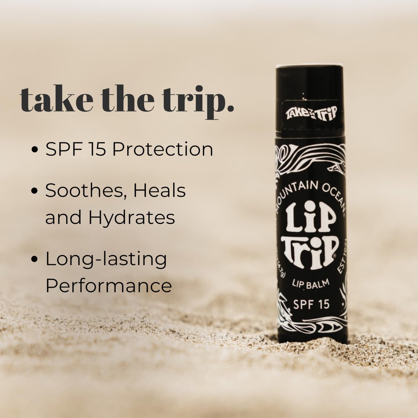 Mountain Ocean The Original Skin Trip SPF 15 Lip Balm, .17 Oz Tube (Pack of 12), Maximum Protection, Hydrating Lip Moisturizer, with Lanolin, Beeswax Beauty and Personal Care Mountain Ocean