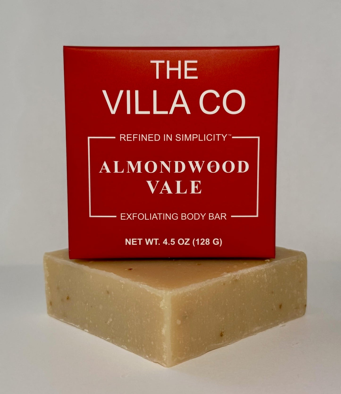 The Villa Co - Almondwood Vale | 4.5oz Exfoliating Body Bar for Women & Men | Artisan Made in USA | Natural Ingredients