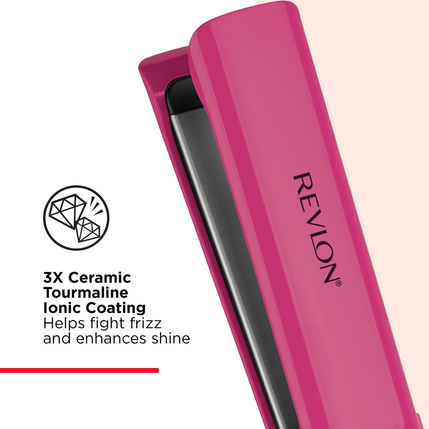 REVLON Smooth Brilliance Ceramic Extra Long Flat Iron, 1-1/2" inch