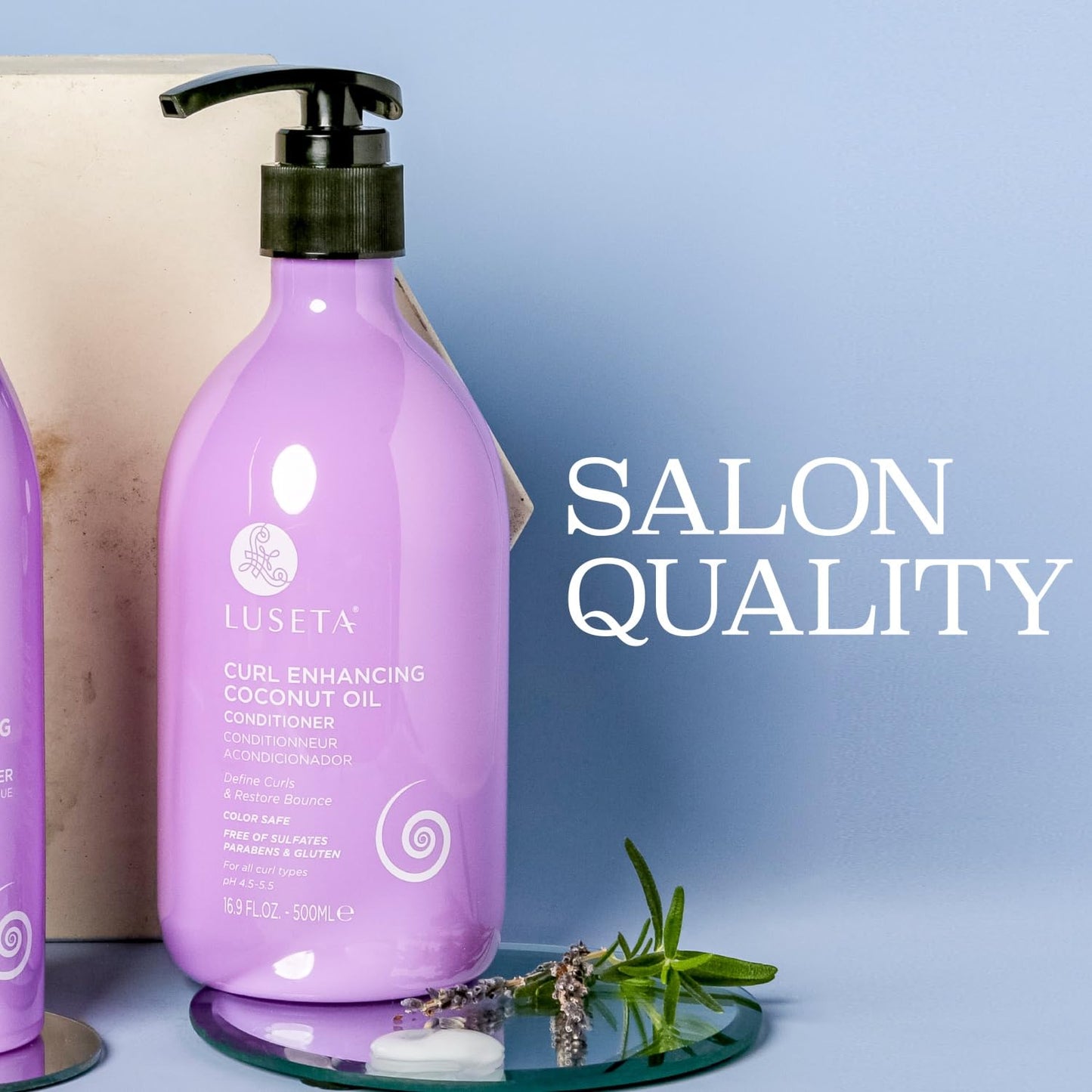 Luseta Curl Enhancing Conditioner, Reduce Frizz and Define Curls, Deep Treatment for All Curl Types, infused with Coconut Oil, 16.9 Oz