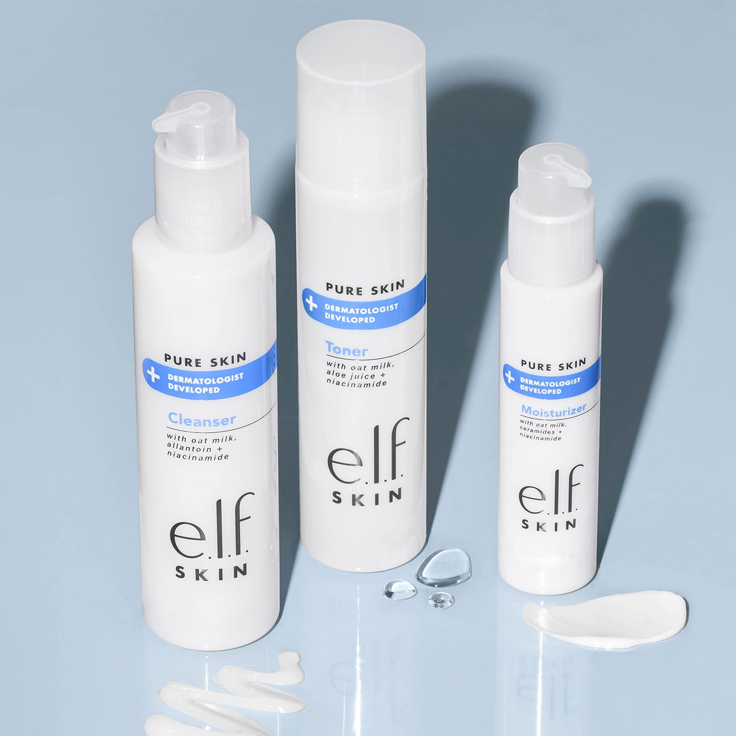 e.l.f. Skin Pure Skin Toner, Gentle, Soothing & Exfoliating Daily Toner for A Smoother-Looking Complexion, Made with Oat Milk, Aloe Juice