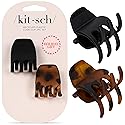 Kitsch Eco-Friendly Medium Claw Clips - Cute & Stylish Short Hair Accessories for Women, Girls | Ideal Size for Any Hairstyles | Ideal Gifts